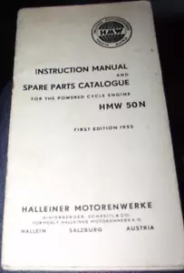 HMW 50N MANUALE ISTRUZIONI / CATALOGO RICAMBI (PRIMA EDIZIONE 1955) - Foto 1 di 1