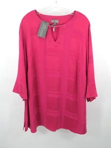 Neu mit Etikett Ulla Popken Selection Pullover Tunika Bluse Damen 24/26 rosa Kurzarm - Bild 1 von 12