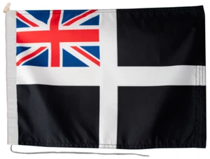 Cornwall Ensign Flag With Rope and Toggle 18" x 12" (45 x 30cm) - Picture 1 of 6