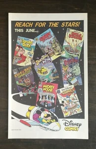 1990 cómics de Walt Disney Mickey Mouse Goofy Pato Donald página completa anuncio original - Imagen 1 de 1
