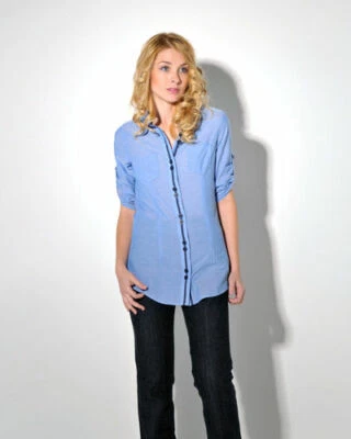 CAMISA MODERNA DIVERSIÓN 100% ALGODÓN FINO, AZUL CLARO Foto 1 de 2