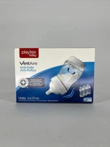 Playtex Baby VentAire Bottle Helps Prevent Colic 6 Oz Bottle 3 Pack NEW DMG BOX - Picture 1 of 2