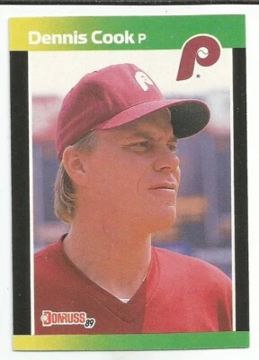 DENNIS COOK 1989 DONRUSS BASEBALL'S BEST CARD NEAR MINT+ CONDITION - Image 1 of 2