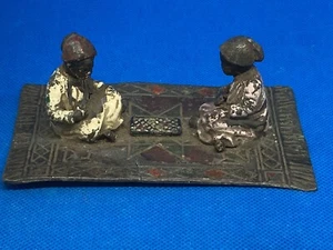 Arab Boys Playing Board Game On Rug By Bergman / Bergman Era (Br 52) See Photos - Picture 1 of 12