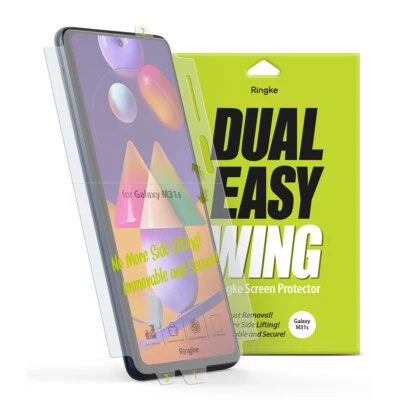 For Samsung Galaxy M31s Screen Protector | Ringke [Dual Easy Wing] Film - 2 Pack - Image 1 of 4