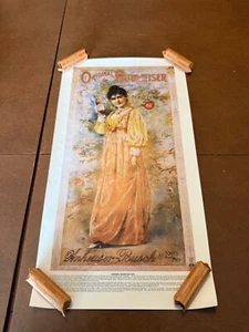 Reproduction of  The Original Budweiser Girl Wallhanging  - Poster 12" x 20" - Picture 1 of 3