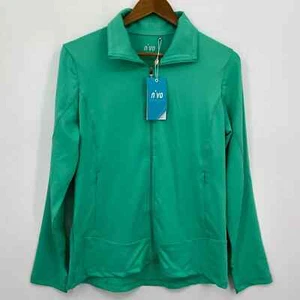 Nivo Sport Full Zip Golf Sweatshirt Jacket Women's Size M Aqua Green New NWT - Picture 1 of 9