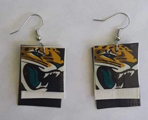 Jacksonville Jaguars NFL football earrings duct tape duck lightweight handmade Cover