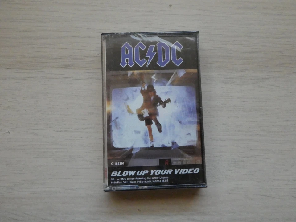 AC/DC Blow Up Your Video Audio Cassette Tape New Sealed 1988 Hard Rock N Roll - Image 1 of 4