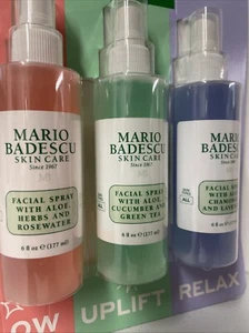 3X Mario Badescu Facial Spray w/Aloe Cucumber Rosewater Lavender 6oz Trio Coolin - Picture 1 of 9
