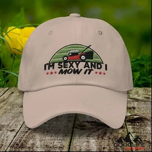 Baseballmütze Sexy and I Mow it Rasenmähen Landschaftsgärtner Papa Mütze für Herren Damen - Bild 1 von 30