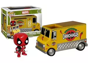 Funko POP #10 Rides Marvel Deadpool’s Chimichanga Truck Vinyl Bobble-Head Figura - Foto 1 di 8