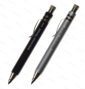 KUPPLUNGSBLEIHALTER 3,2 mm Druckbleistift Ganzmetall KOH-I-NOOR 5358 schwarz silber - Bild 1 von 5