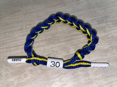 Stephen Curry Golden State Warriors #30. Adjustable Bracelet.  Blue/Yellow. New Cover