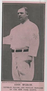 1915 Polizei Gazette Schnitt Foto 3 1/2" x 6" John McGraw New York Giants - Bild 1 von 1