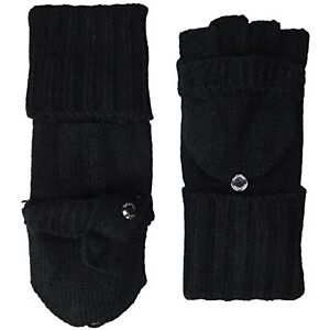 $44 Calvin Klein Knitted Fingerless Gloves Mitten Flap Cover OS (Torn)
