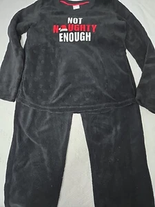 Secret Treasures 2-Piece Pajama Set Sz Med. Christmas NOT Naughty Enough - Picture 1 of 5