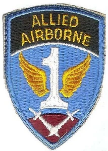 PRIMER PARCHE DE COMANDO AEROTRANSPORTADO ALIADO SEGUNDA GUERRA MUNDIAL (REPRODUCCIÓN) - Imagen 1 de 1