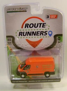 2018 '18 RAM PROMASTER VAN ANAHEIM CA ROUTE RUNNERS R3 GREENLIGHT DIECAST 2021 - Picture 1 of 3