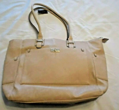 The Limited Blush Beige Pebbled  Faux Leather  HUGE Handbag Purse Satchel NWT - Image 1 of 2