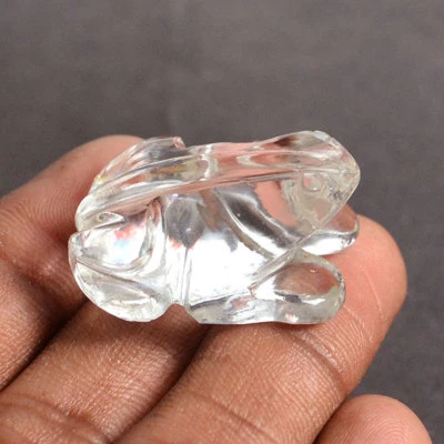 Rana tallada cuarzo cristal natural 53,87 quilates Foto 1 de 2