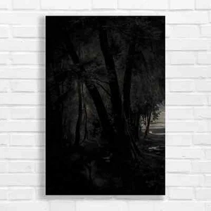 Haunting Forest Landscape Original Canvas Print Large Picture Wall Art - Picture 1 of 5