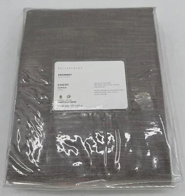 Pottery Barn Emery Linen/Cotton Grommet Curtain Drape 50" x 84" Gray - Image 1 of 3