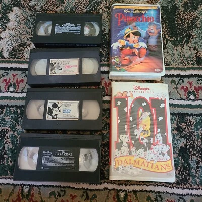 Set Of 6 Vintage Disney/Mickey Mouse, 101 Dalmations, Lion King, etc. VHS Tapes - Image 1 of 4