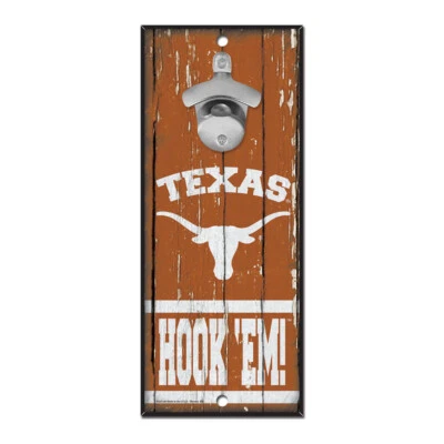 NCAA 5x12 Bottle Opener Wooden Signs Buckeyes Bulldogs Florida TX A&M Univ of TX - Image 1 of 4