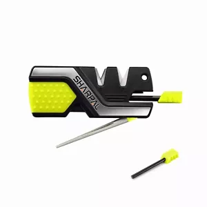 6 in 1 G Taschenmesserschärfer & Überlebenswerkzeug, Feuerstarter, Pfeife & Durchmesser - Bild 1 von 7