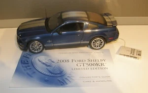 Franklin come nuova 2008 Shelby Mustang GT 500 KR, 1/24, Bue, B11F687, LE 386/1000 - Foto 1 di 6