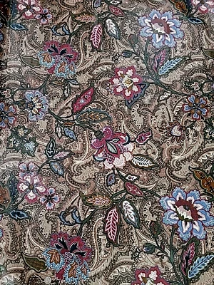Tela de algodón de colección 1986 diseño interior cachemira jacobea CHINTZ 5,2 yardas Foto 1 de 4