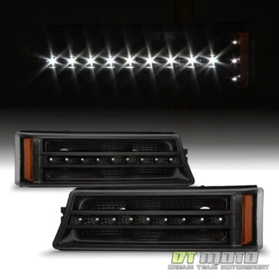Черный комплект 2003-2006 Chevy Silverado 1500 SMD LED DRL бампер фары парковки лампы - Изображение 1 из 4