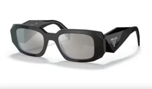 Prada Sunglasses PR 17WS 1AB2B0 Black Light Grey Silver Mirror Lenses - Picture 1 of 4