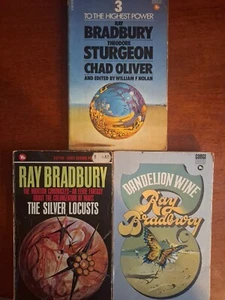 Ray Bradbury Vintage Lot- 3 To The Highest Power, Silver Locusts, Dandelion Wine - Picture 1 of 20