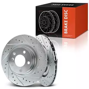 Rear Drilled Brake Rotors for BMW X3 F25 2011-2017 X4 2015-2018 F26 3.0L 330 mm - Picture 1 of 8
