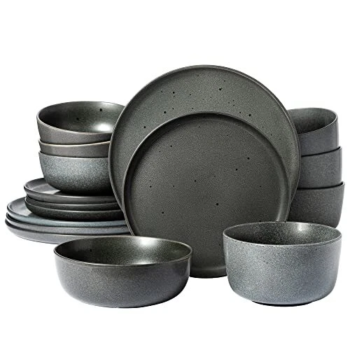 Gibson Elite James Street 16-Piece Stoneware Set - Truffle Grey, Service for 4 - Image 1 of 1