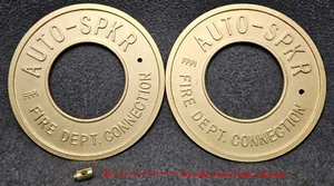 Menge 2 FPPI AUTO-SPKR Feuerwehr Anschluss Grob Messing Wandplatten 2 1/2" - Bild 1 von 4