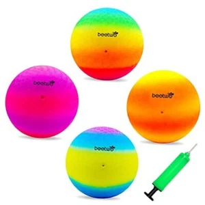 Four Square Balls, 8.5 Inch Playground Ball for Kids Outdoor Multicolor - Picture 1 of 7