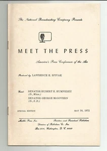 1972 Meet the Press Interview Transcript: Candidates Humphrey & McGovern REDUCED - Picture 1 of 2