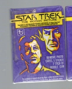 1979 Topps Star Trek The Motion Picture Sammelkarten Wachspackung Ärmel geschützt - Bild 1 von 2