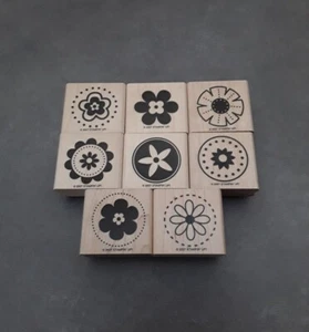 Big Flowers Rubber Stamps Set Of 8 Stampin' Up!  2007 - Picture 1 of 6