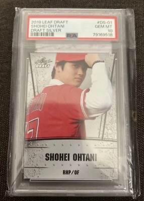 2018 Leaf Draft Silver 1st  Shohei Ohtani RC PSA 10 GEM MINT💎 - Image 1 of 2