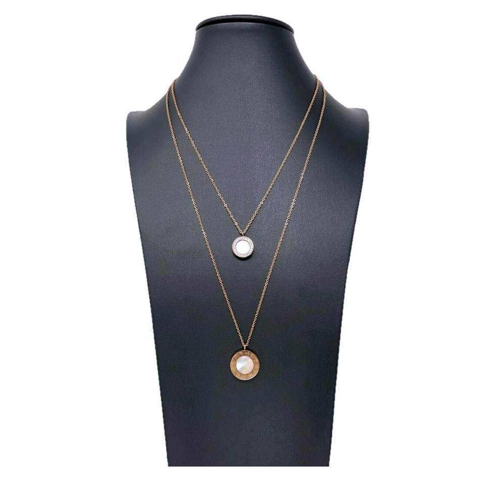 Collana Acciaio Zodiaco Oroscopo Madreperla Brillante Elegante Donna Oro Bianco - Immagine 1 di 1