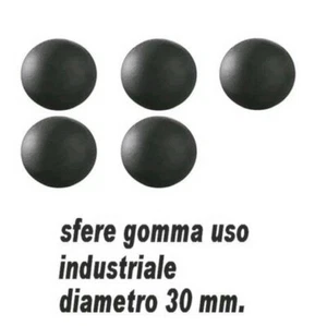 5 pezzi - SFERE IN GOMMA D. 30 mm piena per uso industriale palle gomma palline - Imagen 1 de 1