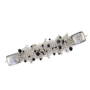 Cadena pulsera conector colgante de ónix negro Tabra 5,25" - Imagen 1 de 1