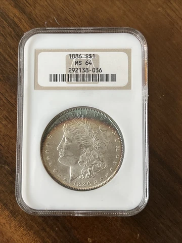 1886 $1 Morgan Silver Dollar Coin NGC MS64 - Price Is For 1 Coin Cover