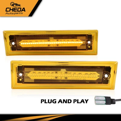 Conjunto de luces de señalización delanteras LED 1 par aptas para Chevrolet C10 C20 C30 GMC 1981-91 Foto 1 de 4