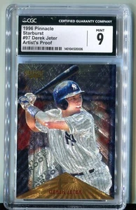 1996 Pinnacle Starburst Artist Proof Derek Jeter CGC 9 Mint #97 Yankees - Picture 1 of 2
