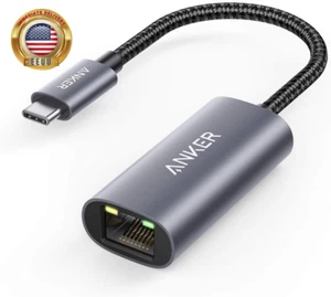 USB C to Ethernet Adapter, Portable 1-Gigabit Network Hub, 10/100/1000 Mbps, for - Picture 1 of 7